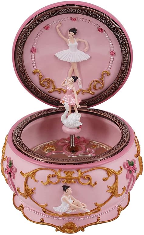 round metal ballerina music box|ballerina music box personalized.